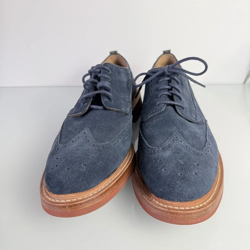 Cole Haan Todd Snyder Hammond Wingtip Mens 13 M Navy Blue Excellent Suede C14255